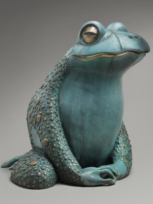 2006 - Bronze - 30" x 24" x 24" - Edition of 24 I've Been Kissed - turquoise patina