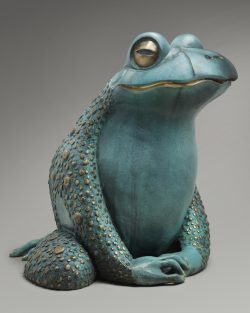 2006 - Bronze - 30" x 24" x 24" - Edition of 24 I've Been Kissed - turquoise patina