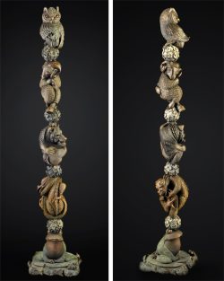 2008 - Bronze - (4 of 12 Zodiac animals on frog and lily pad base) 108"h x 26"w x 26"d - Edition of 12